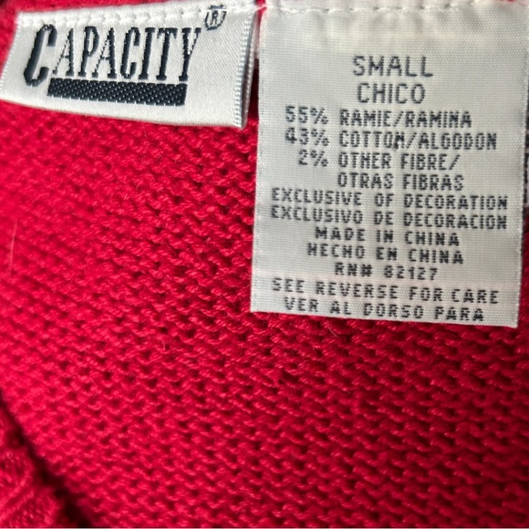 Vintage Red Knit Kitten Cat‎ Sweater Vest Women’s Size Small - Picture 6 of 8